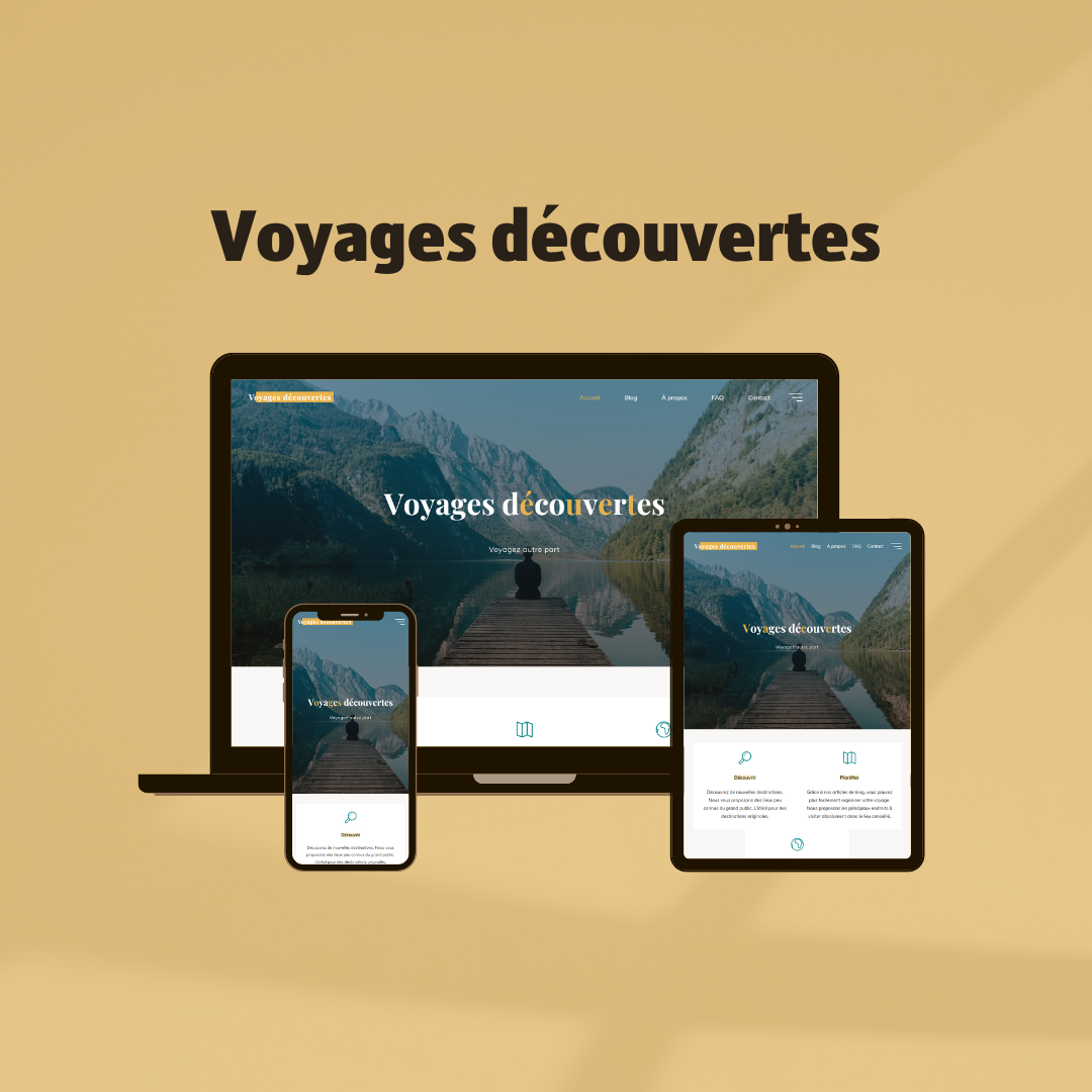 Mockup Voyages Découvertes